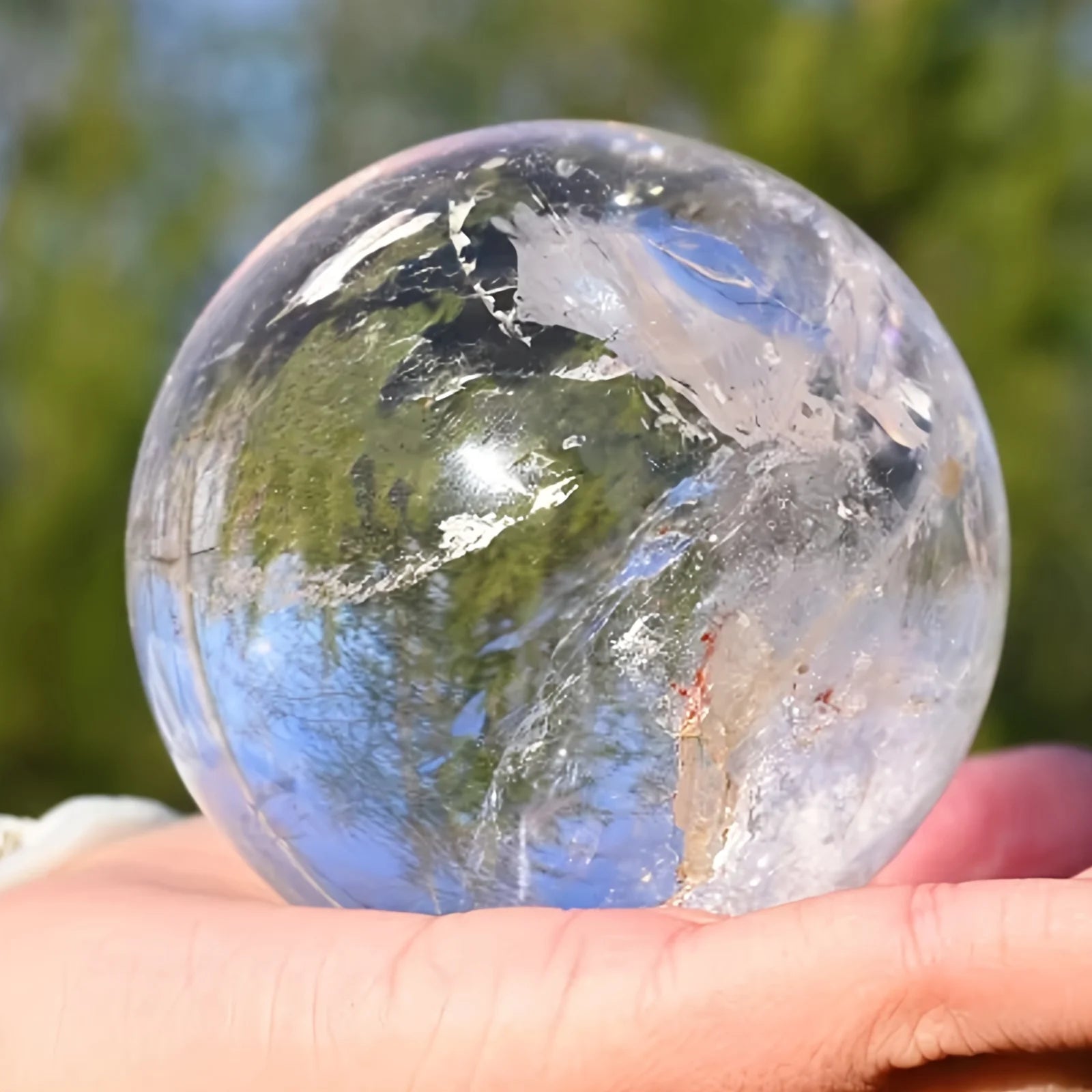 CrystalHola Quartz Crystal Sphere Elegant Home Decor Gift