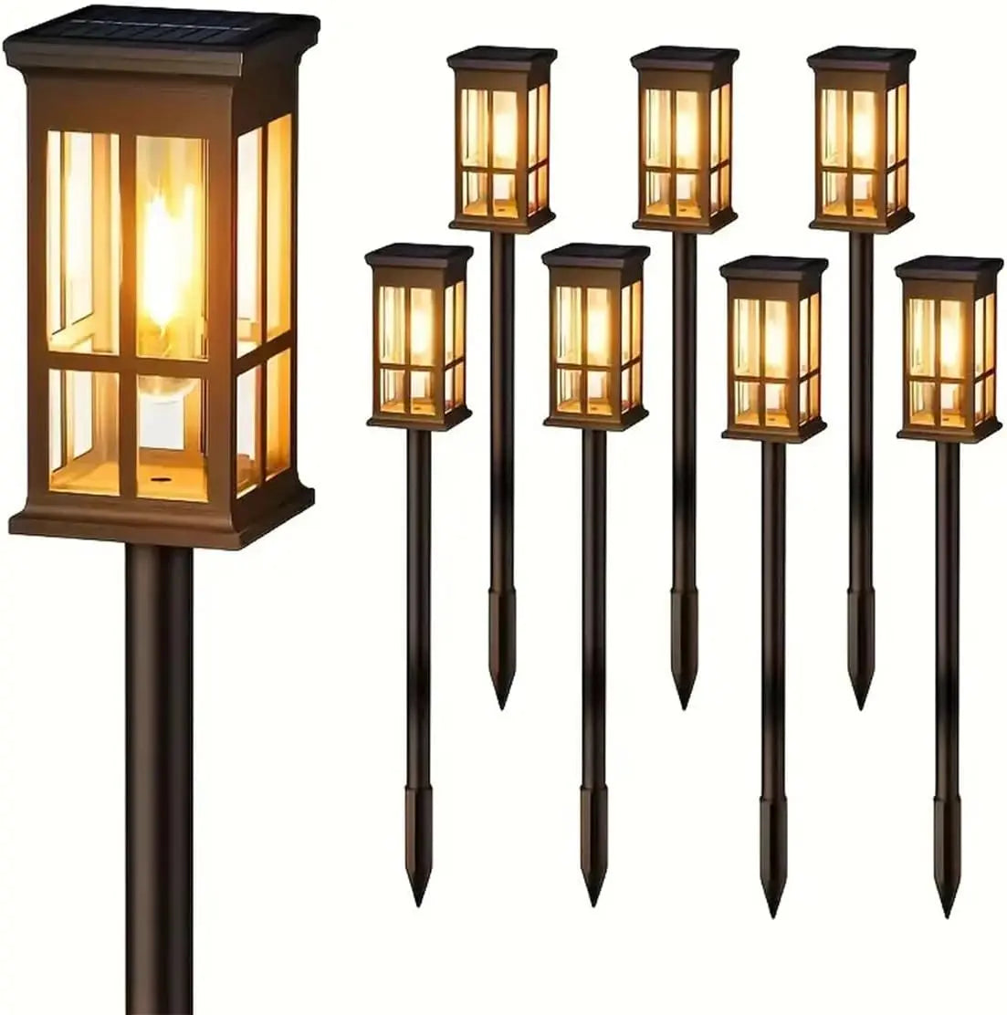 Solar LED Path Lights Waterproof For Outdoor Garden Walkways