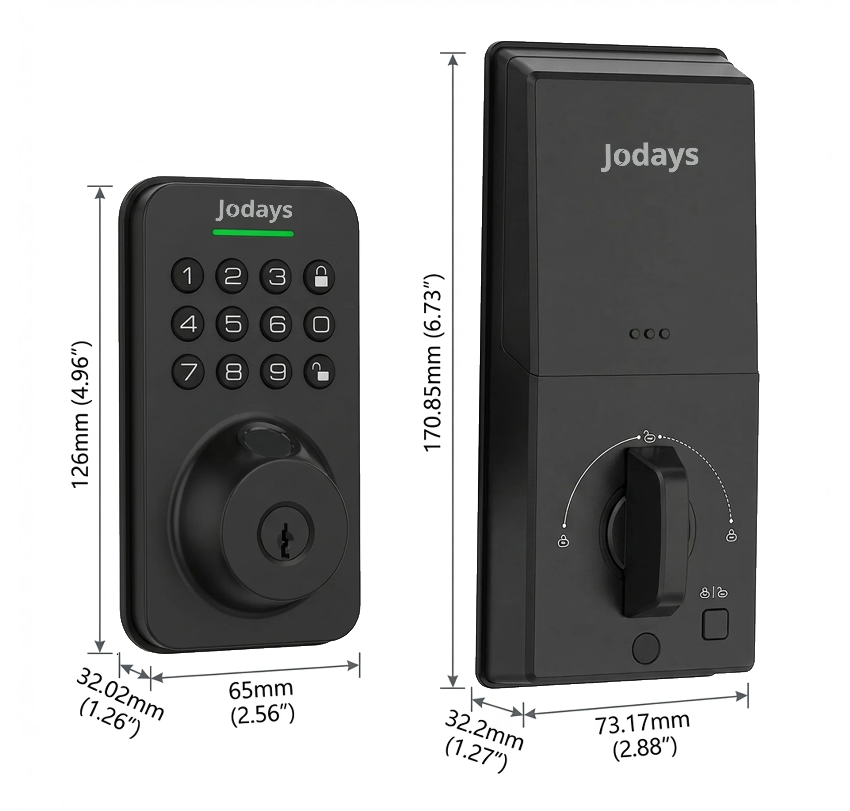 Jodays Smart Deadbolt Lock With Fingerprint, Keypad, App Control