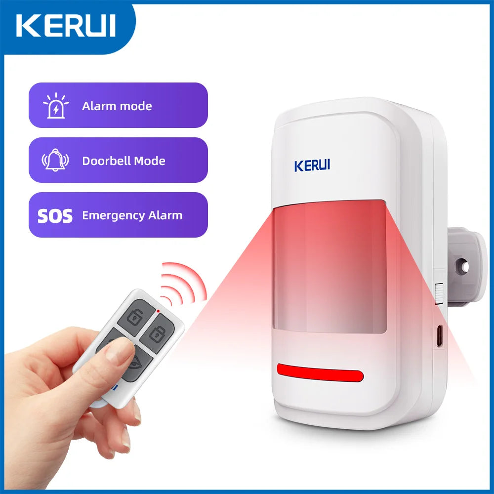 KERUI Wireless PIR Motion Alarm With Remote Control For Elders