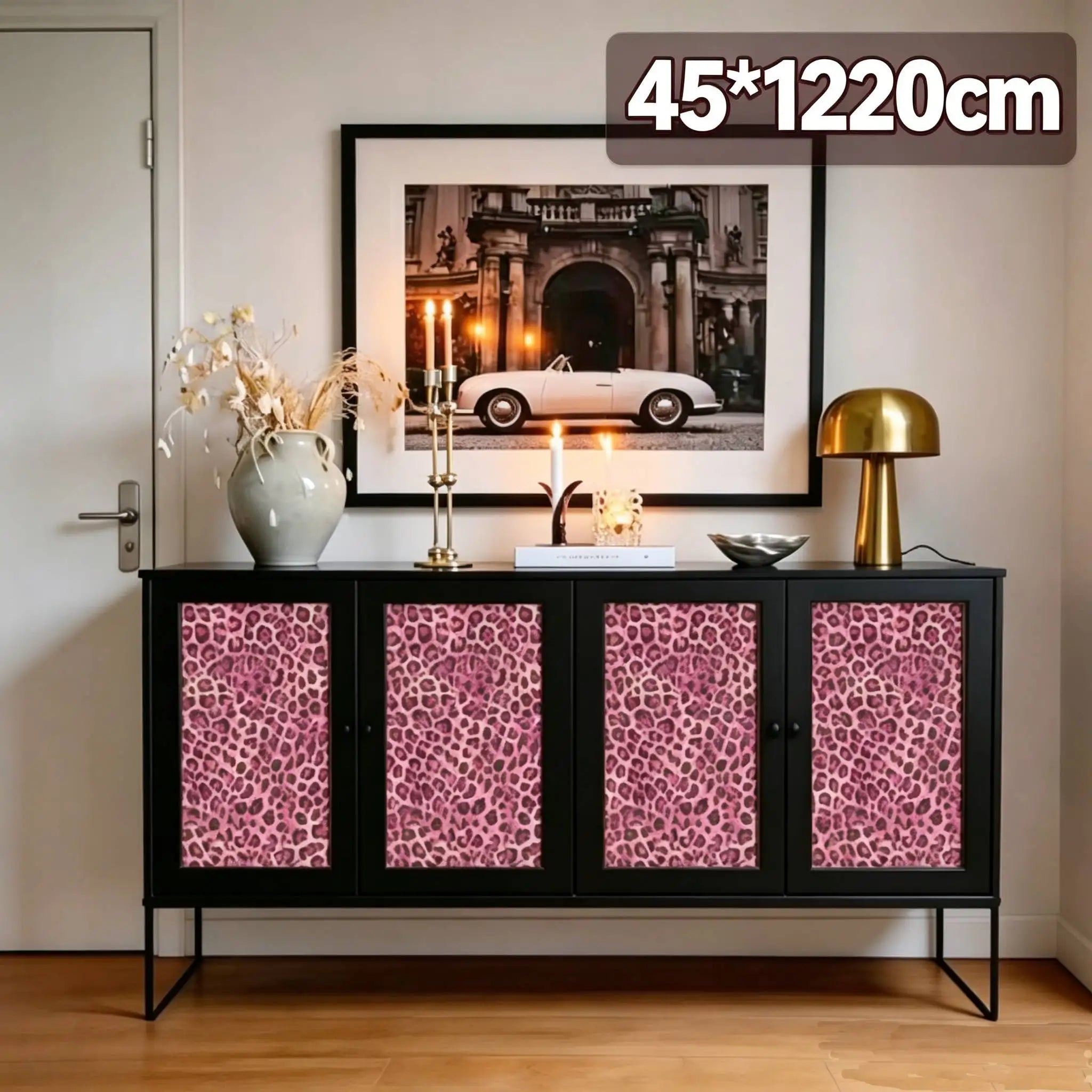 Peel And Stick Leopard Print PVC Wallpaper For Decor