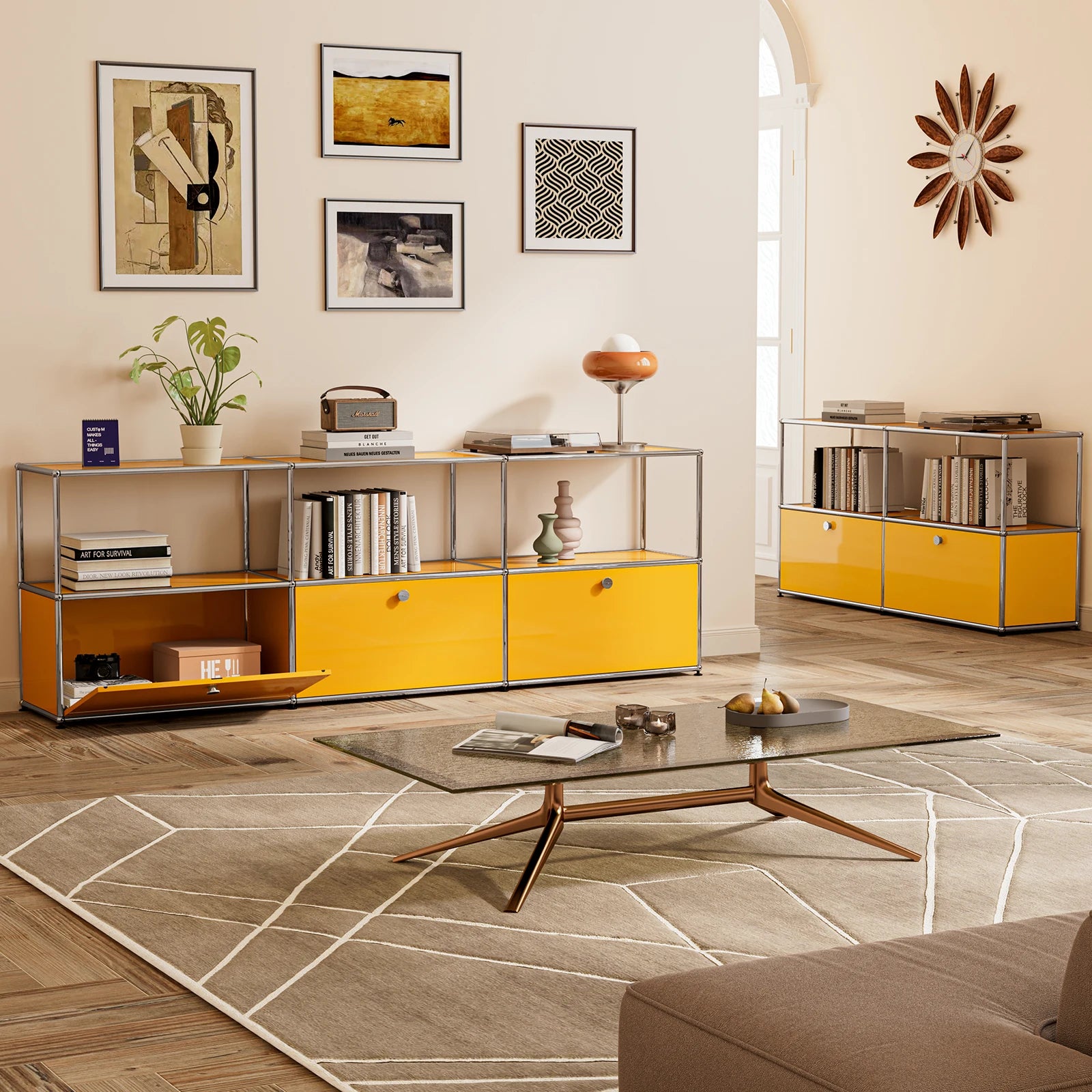 Modern Stainless Steel Storage Cabinet For Living Room And Home Office TV Stand
