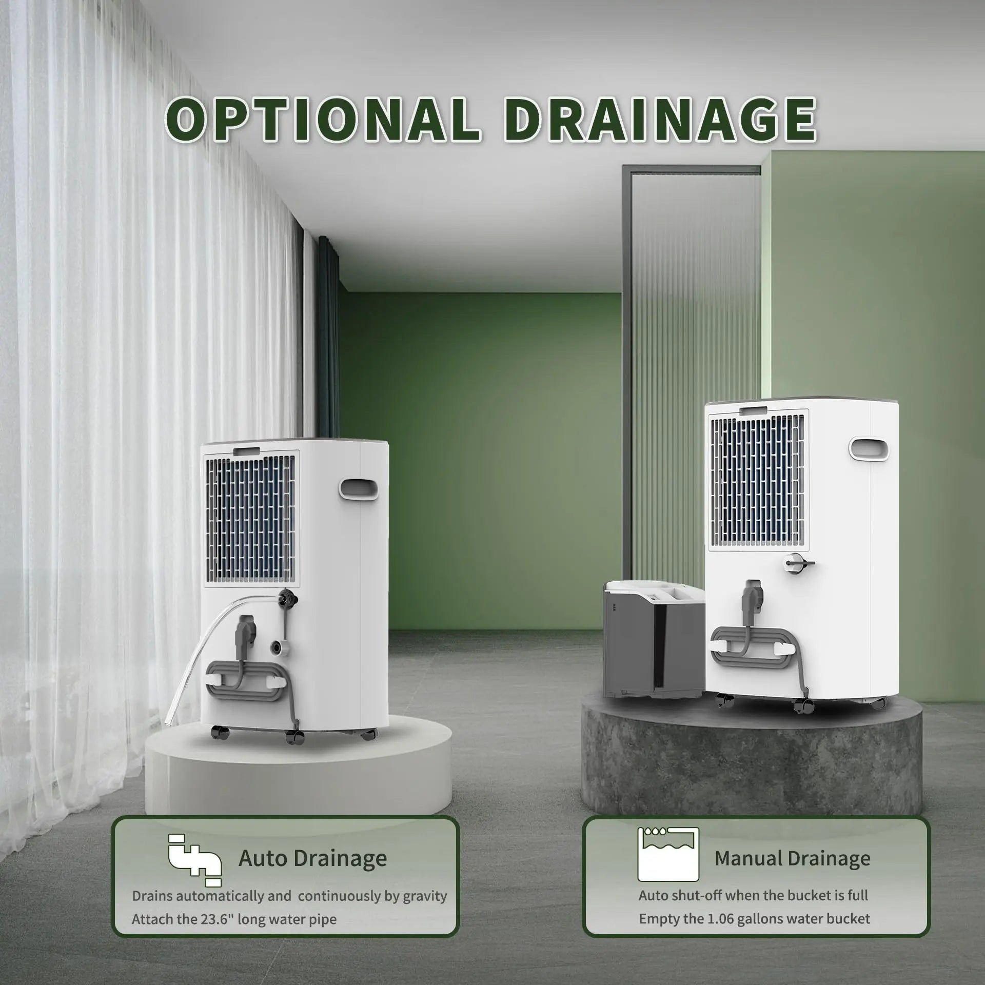 Shinco 86 Pint Dehumidifier For Basements And Large Rooms With Drain Hose