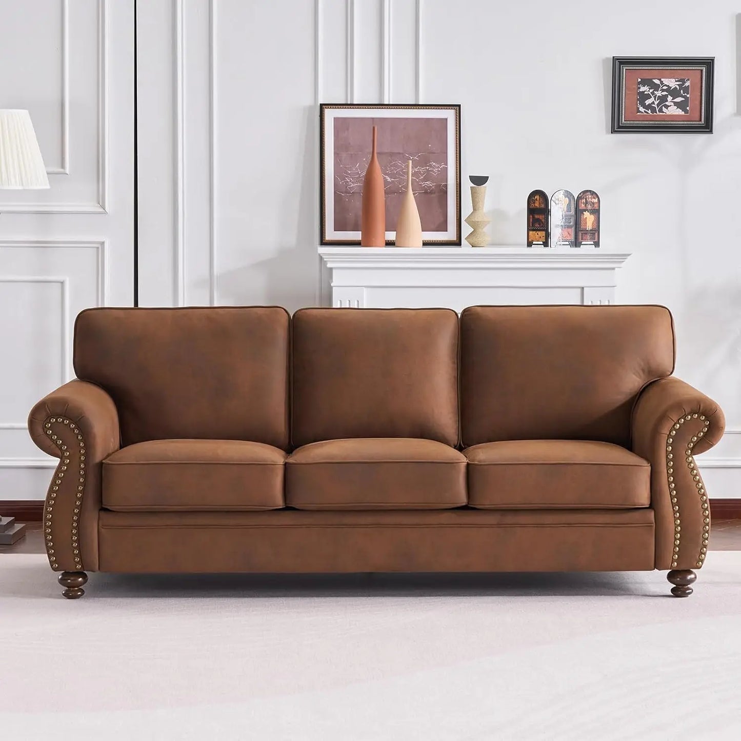 Mid-Century Sofa With Removable Cover And Cushions