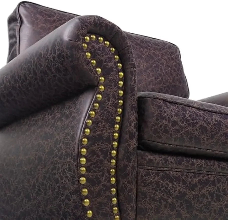 Mid-Century Vintage Sofa Couches Rivet Design Living Room Set