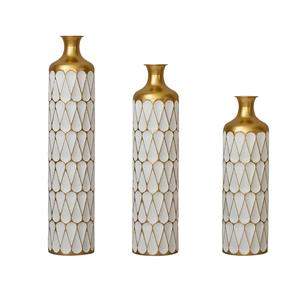 TWISTER.CK Floor Vase Set Modern Metal Decor For Living Rooms