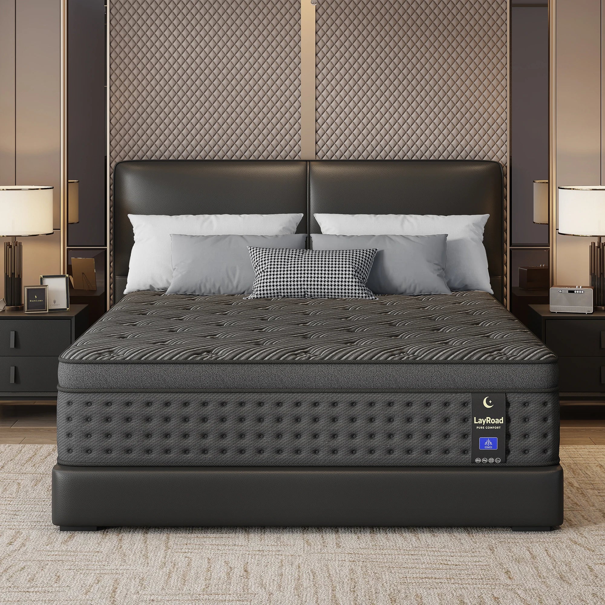 LayRoad Medium Firm Memory Foam And Spring Mattress