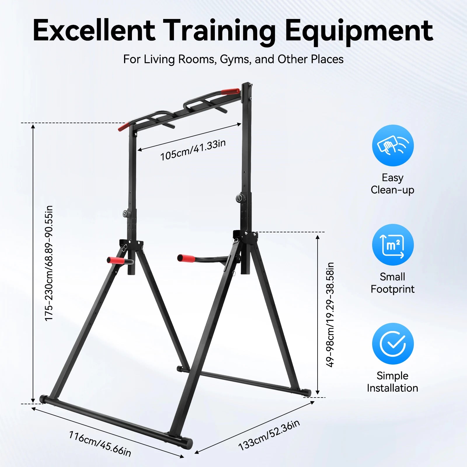 Foldable Adjustable Pull Up Bar For Home Gym Training