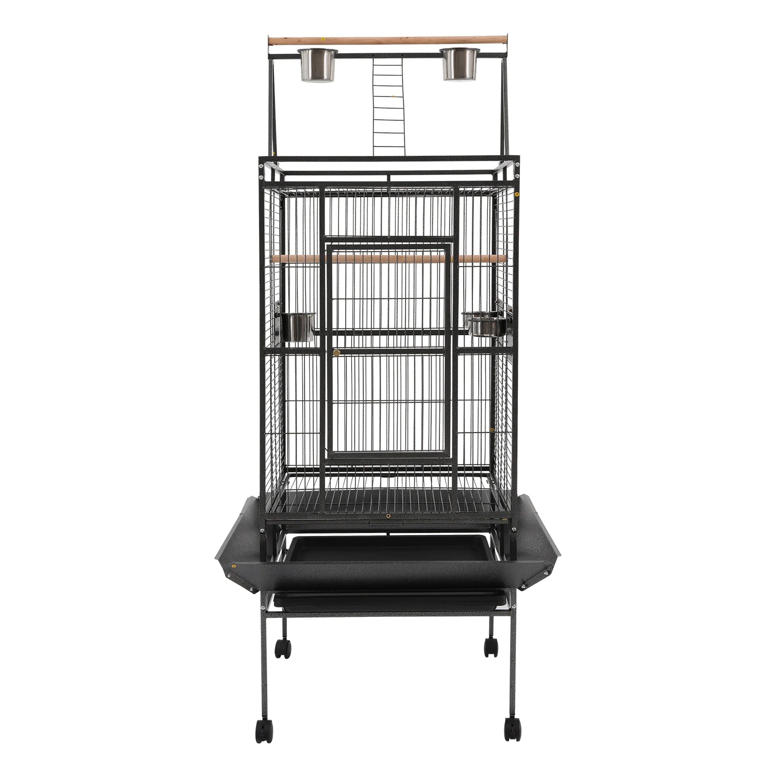 Parrot Cage With Lockable Wheels Rolling Aviary For Medium Parrots
