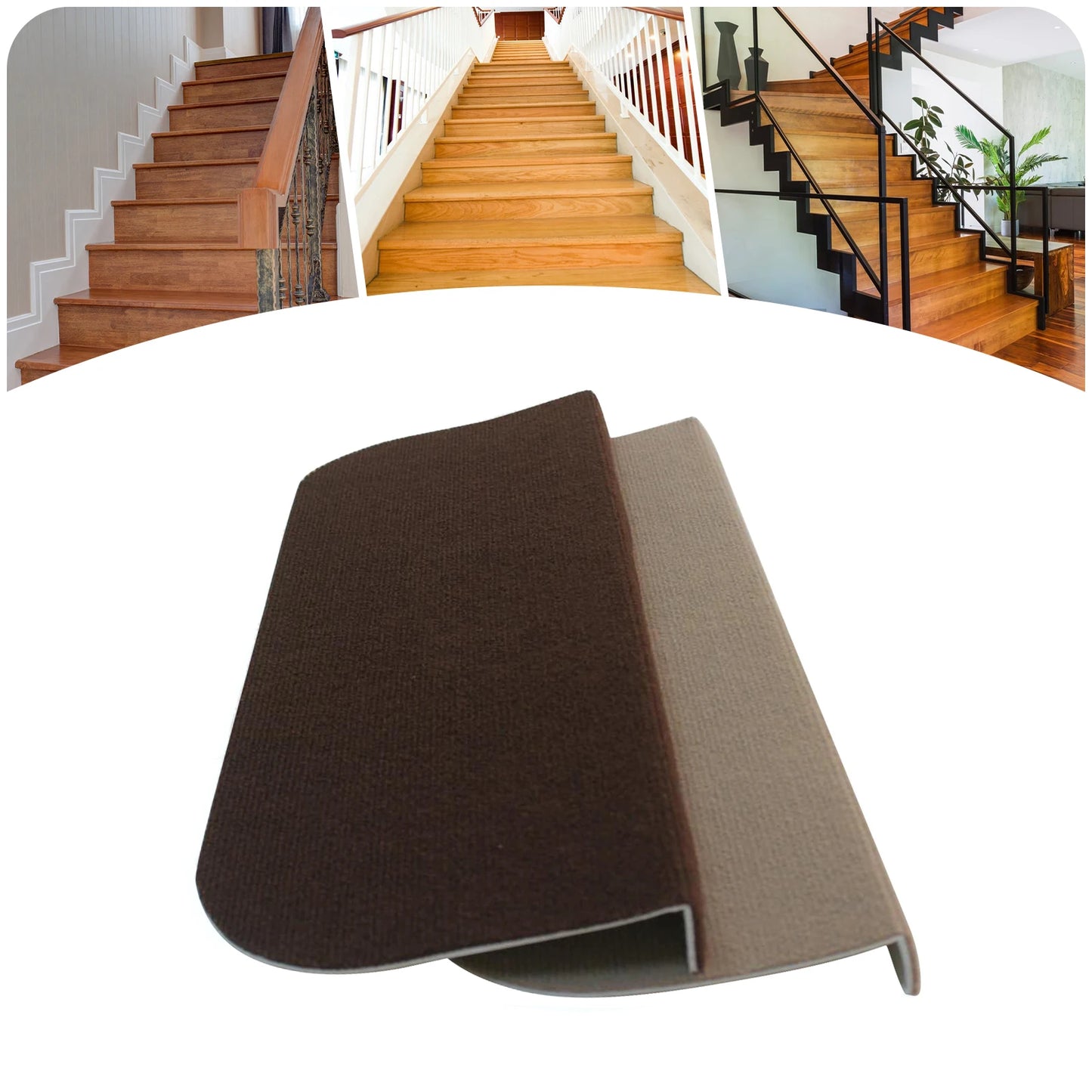 NONECN Stair Treads Indoor Non Slip Mats Set of 13