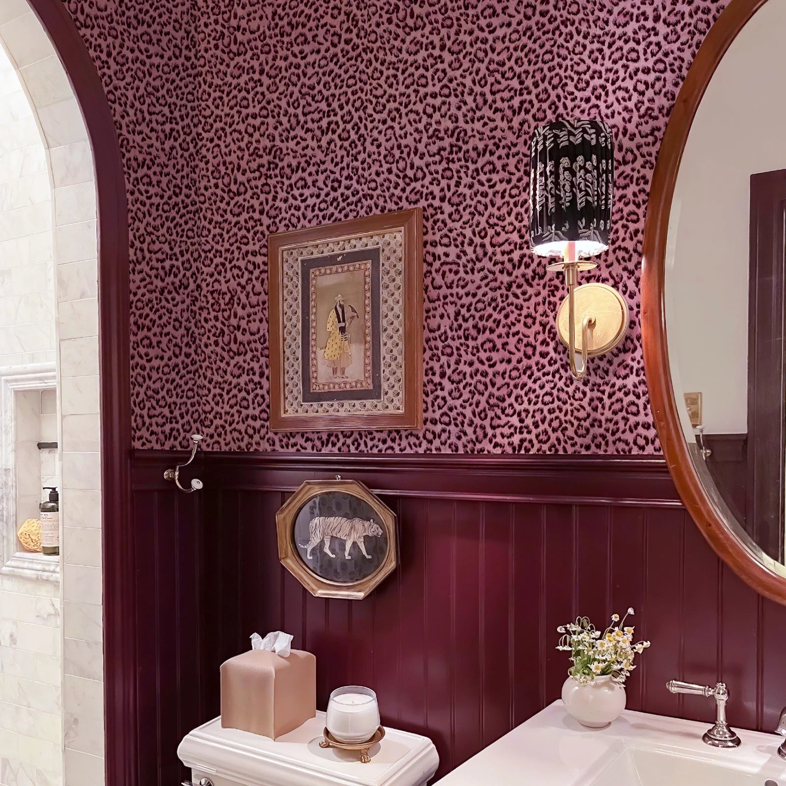 Peel And Stick Leopard Print PVC Wallpaper For Decor