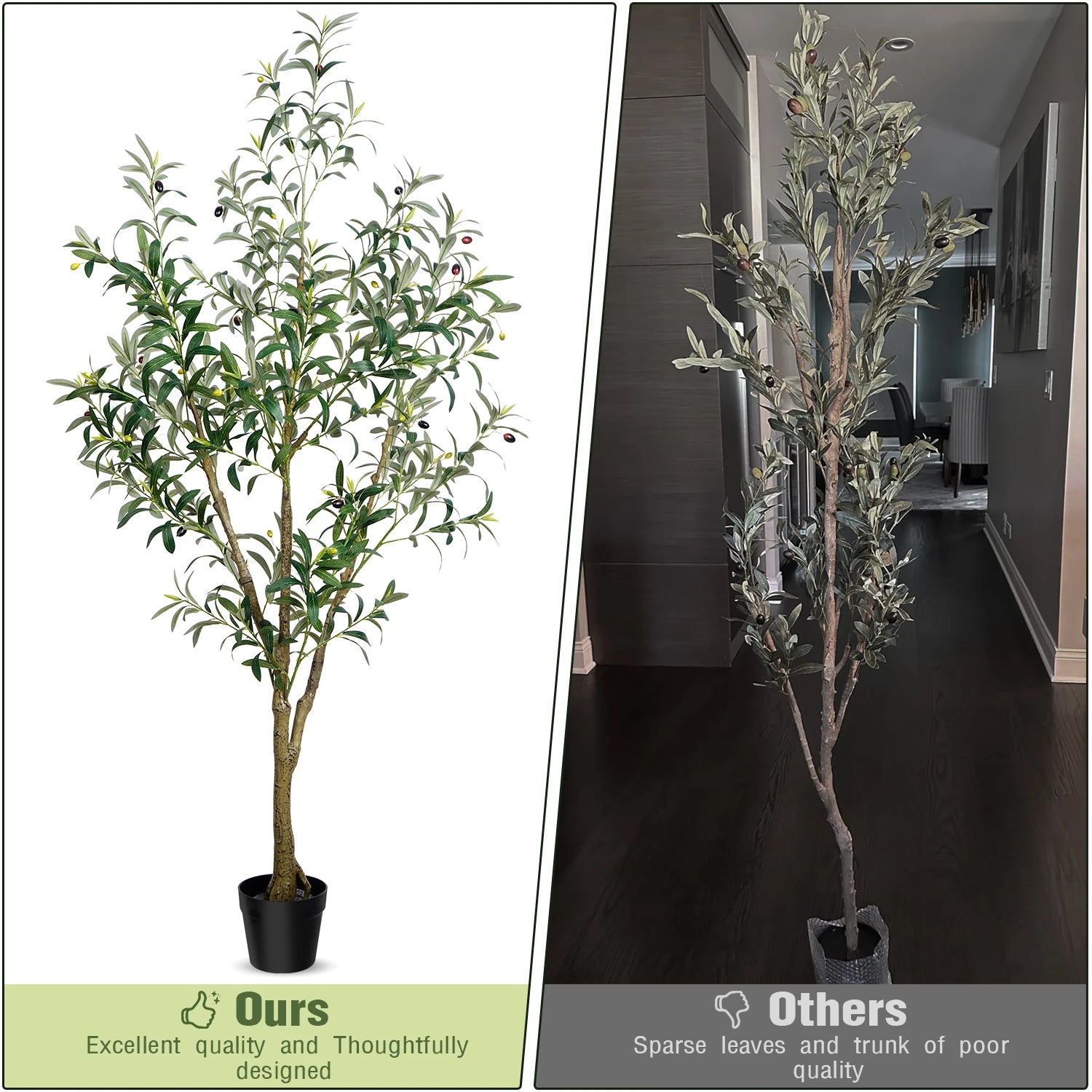 Olitree Artificial Olive Tree With Planter Pot And Realistic Foliage