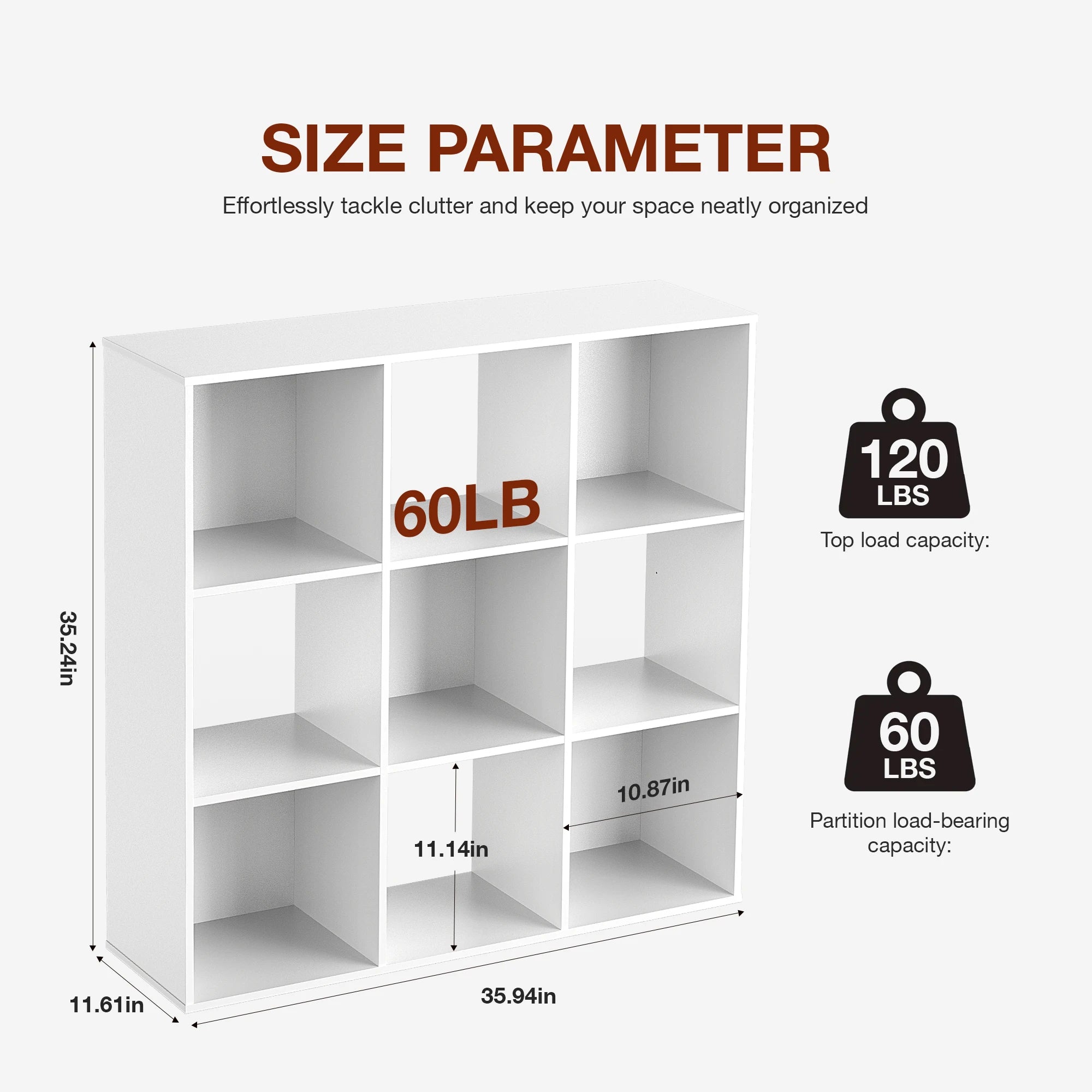 JHK Cube Storage Organizer Wood Shelf Bookcase For Living Room
