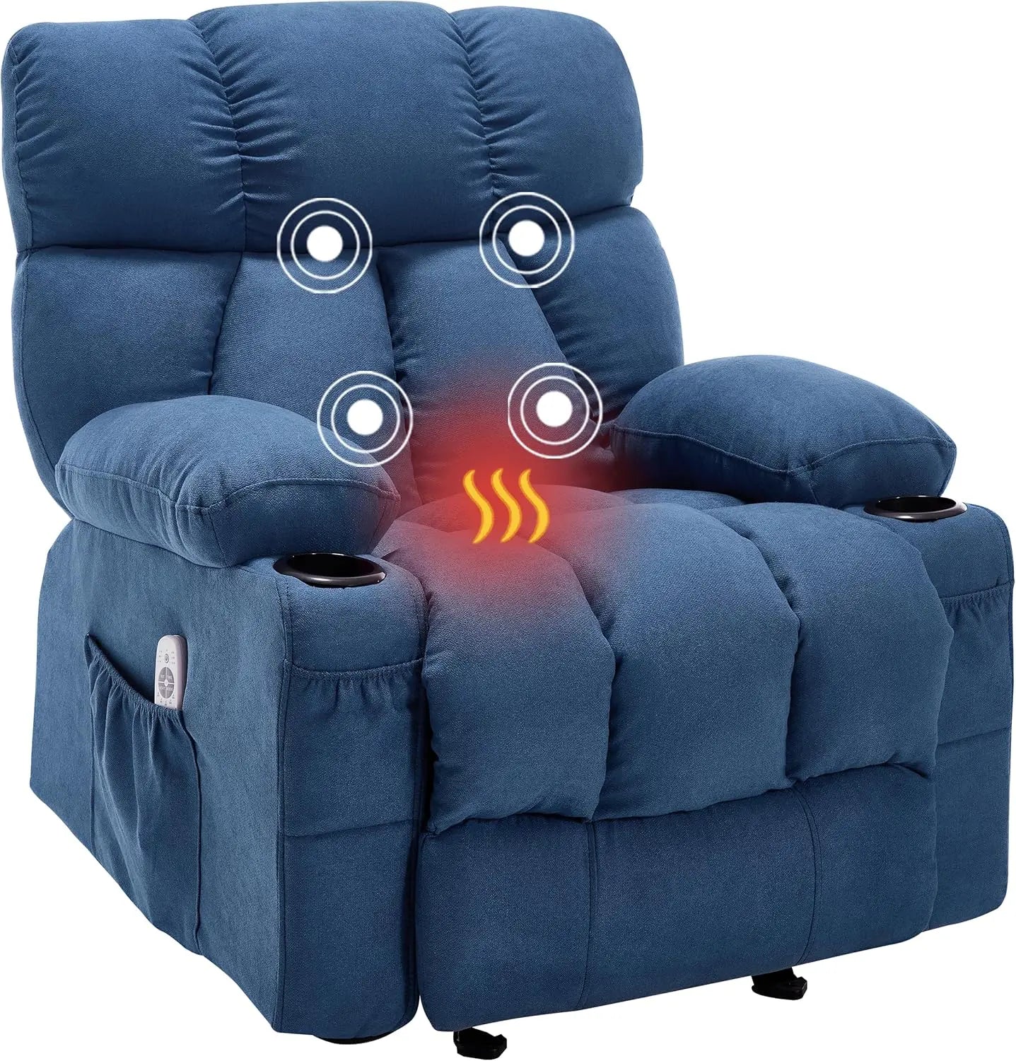 Massage Rocker Recliner Chair With Heat And Vibration Ergonomic Lounge