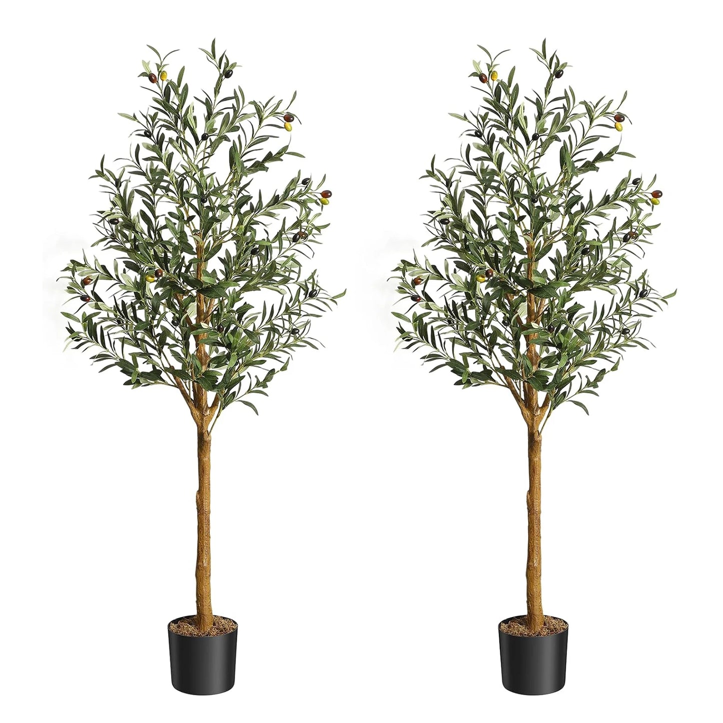 HiMISS Artificial Olive Tree Realistic Faux Indoor Plant in Pot
