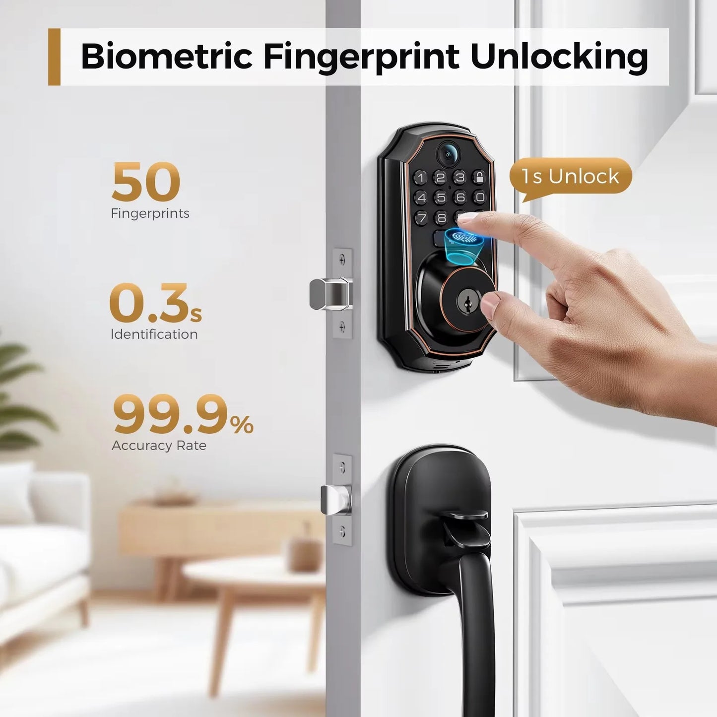 Arpha D289H Smart Lock With WiFi Camera And Fingerprint Entry