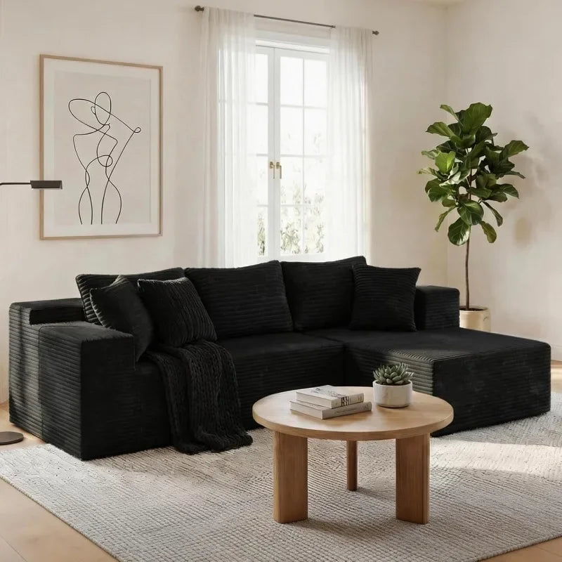 Realbear Modular Cloud Sectional Sofa With L Shaped Chaise