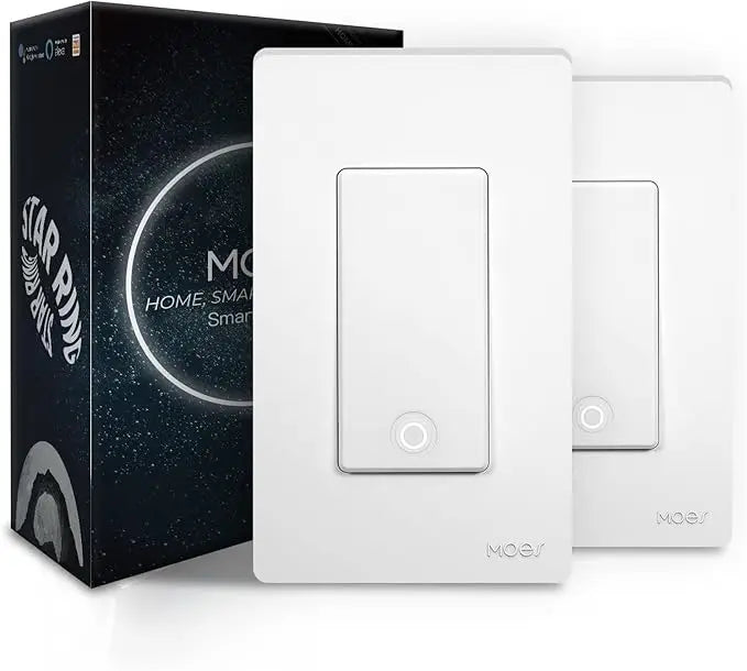 MOES Smart WiFi Push Button Light Switch 3 Way Tuya Voice Control
