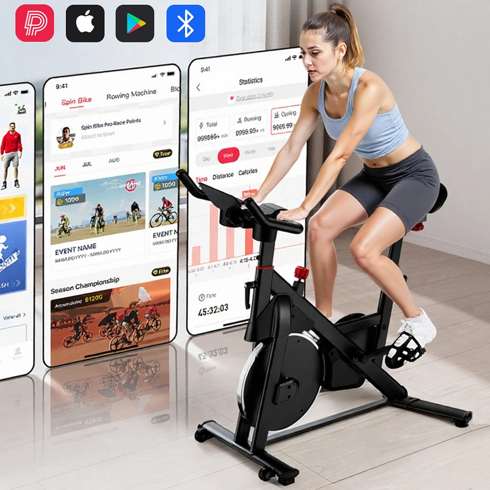 Superun 32 Level Magnetic Resistance Exercise Bike for Home