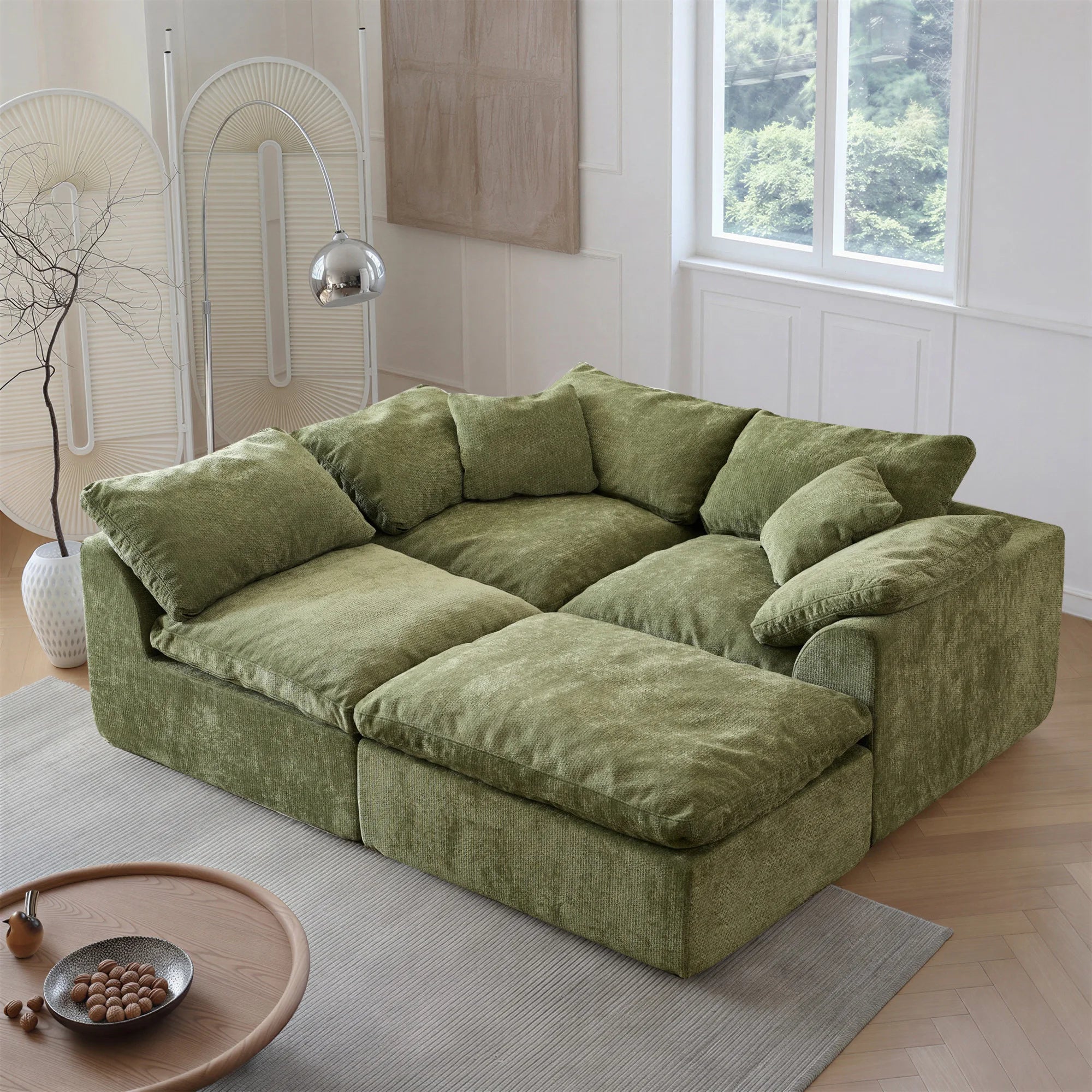Yeflixvrau Modern Modular Sectional Sofa With Removable Cushions