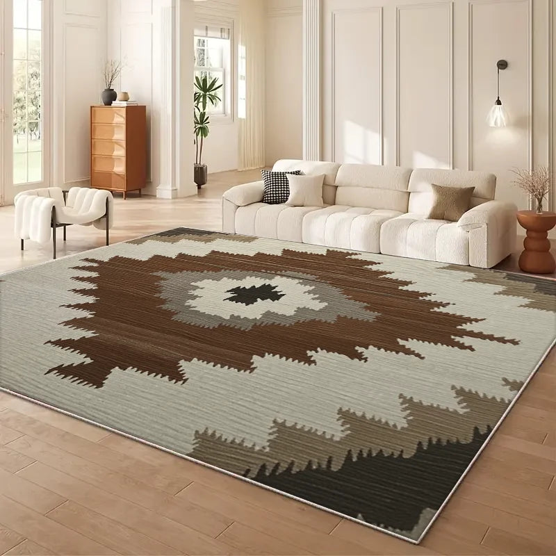 VIKAMA Moroccan Geometry Area Rug Modern Wabi Sabi Living Room