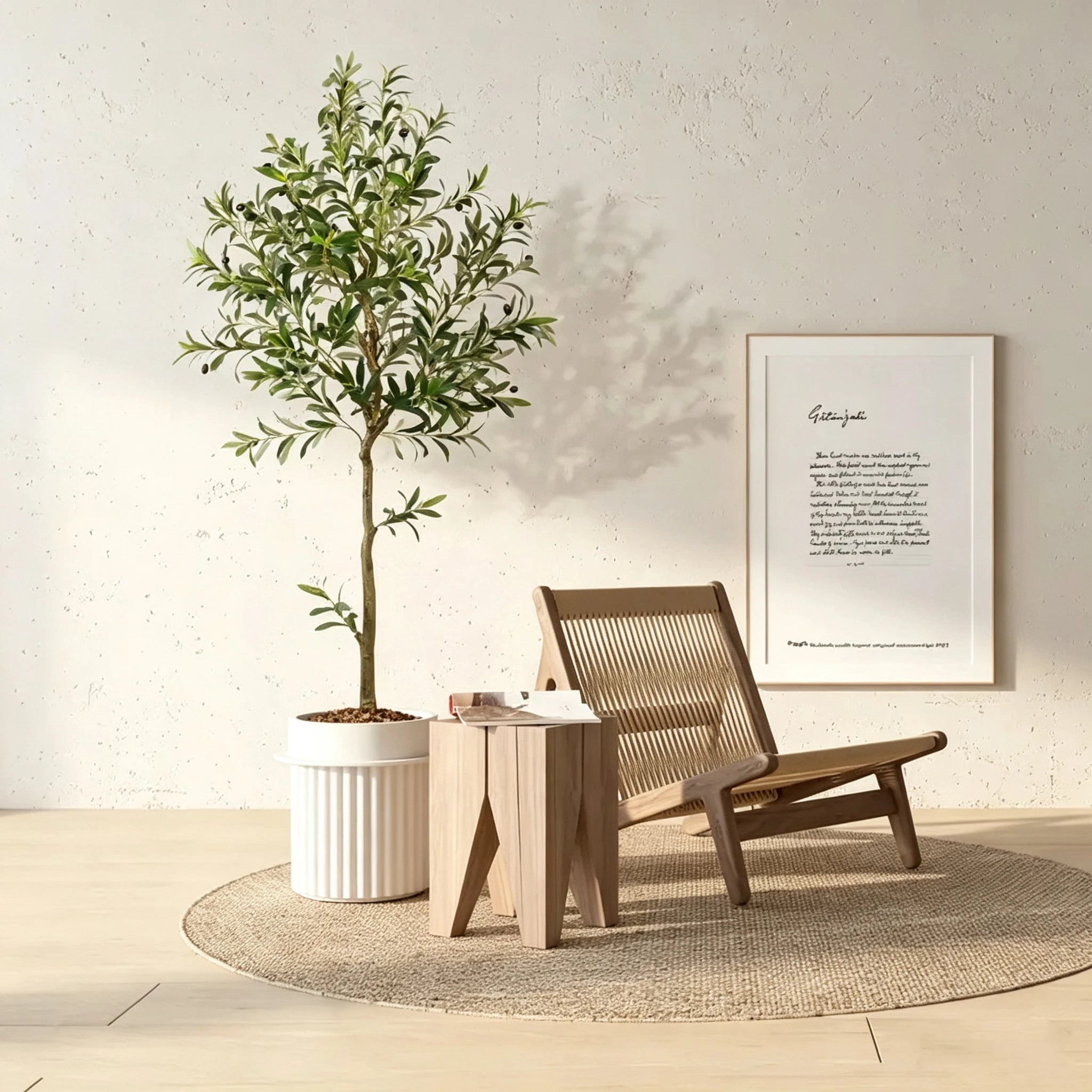Olitree Artificial Olive Tree With Planter Pot And Realistic Foliage