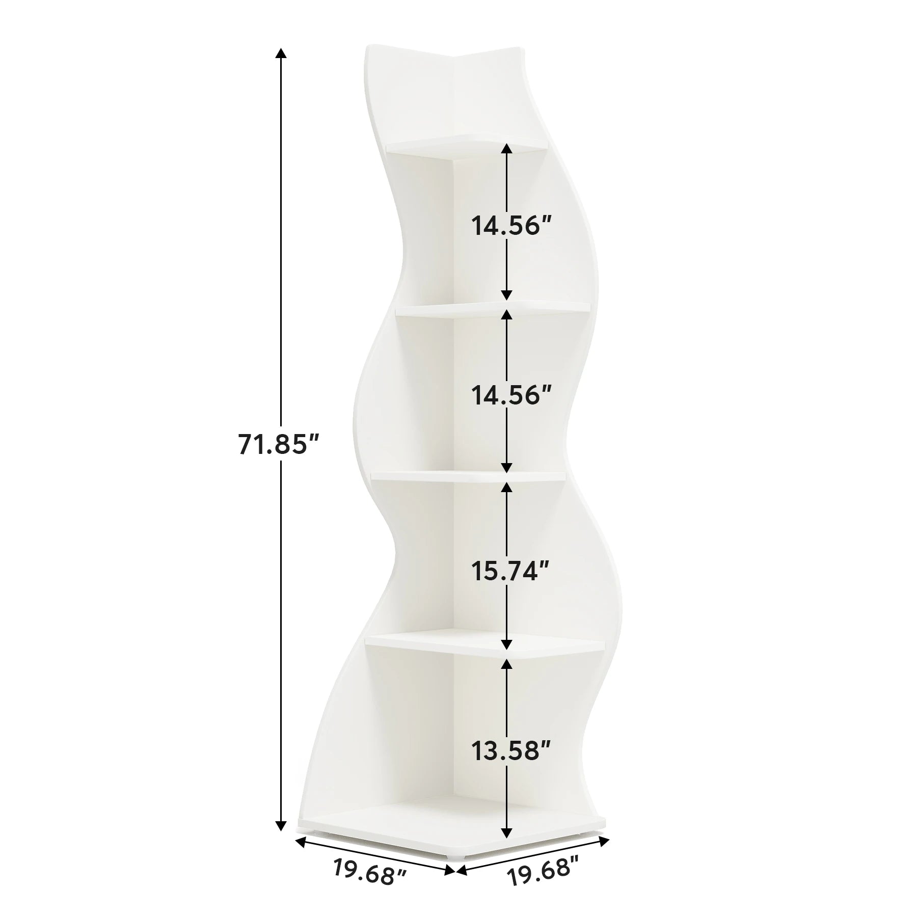 Tribesigns 5-Tier Corner Shelf Wall Bookcase and Plant Stand