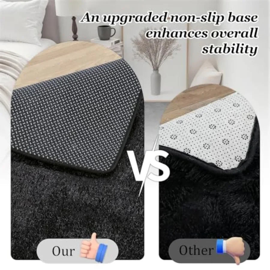 Fluffy Ultra Soft Shag Area Rug Non Slip Polyester Kilim