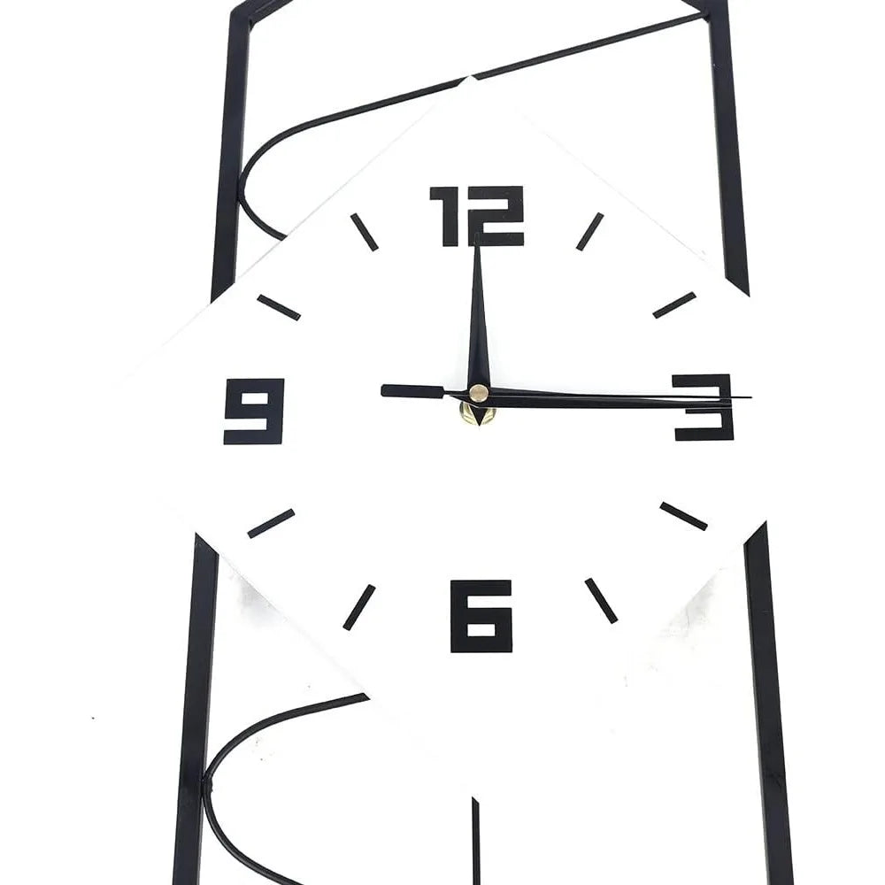 Quartz Silent Wall Clock With Metal Modern Design Home Decor