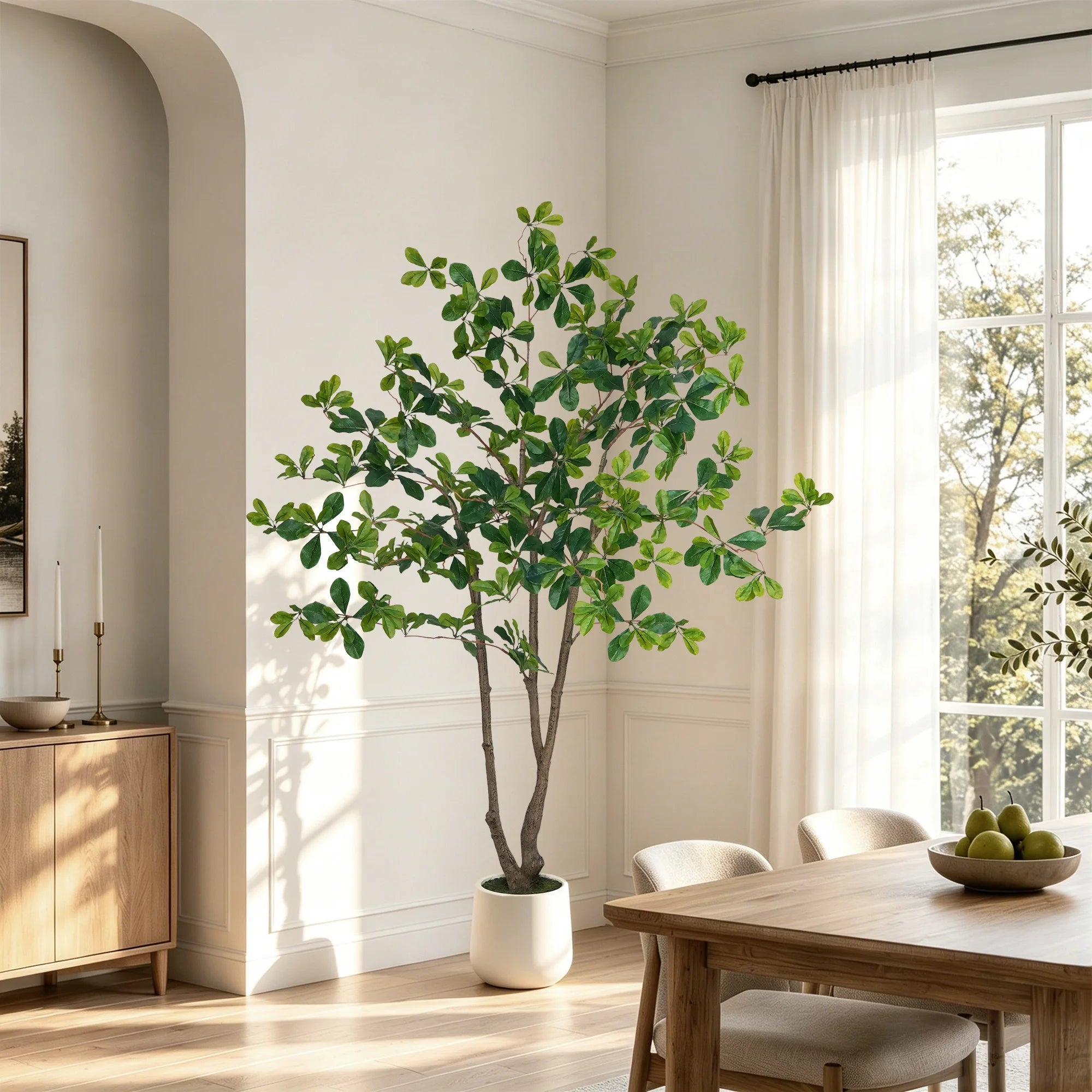 Olitree Faux Olive Tree Indoor Plant With Realistic Wood Trunk