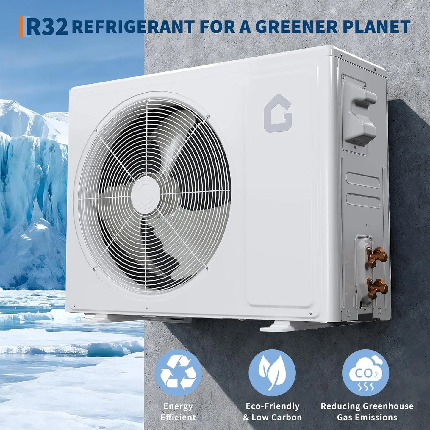 Adoolla 18000 BTU Ductless Mini Split Air Conditioner And Heat Pump 19 SEER2