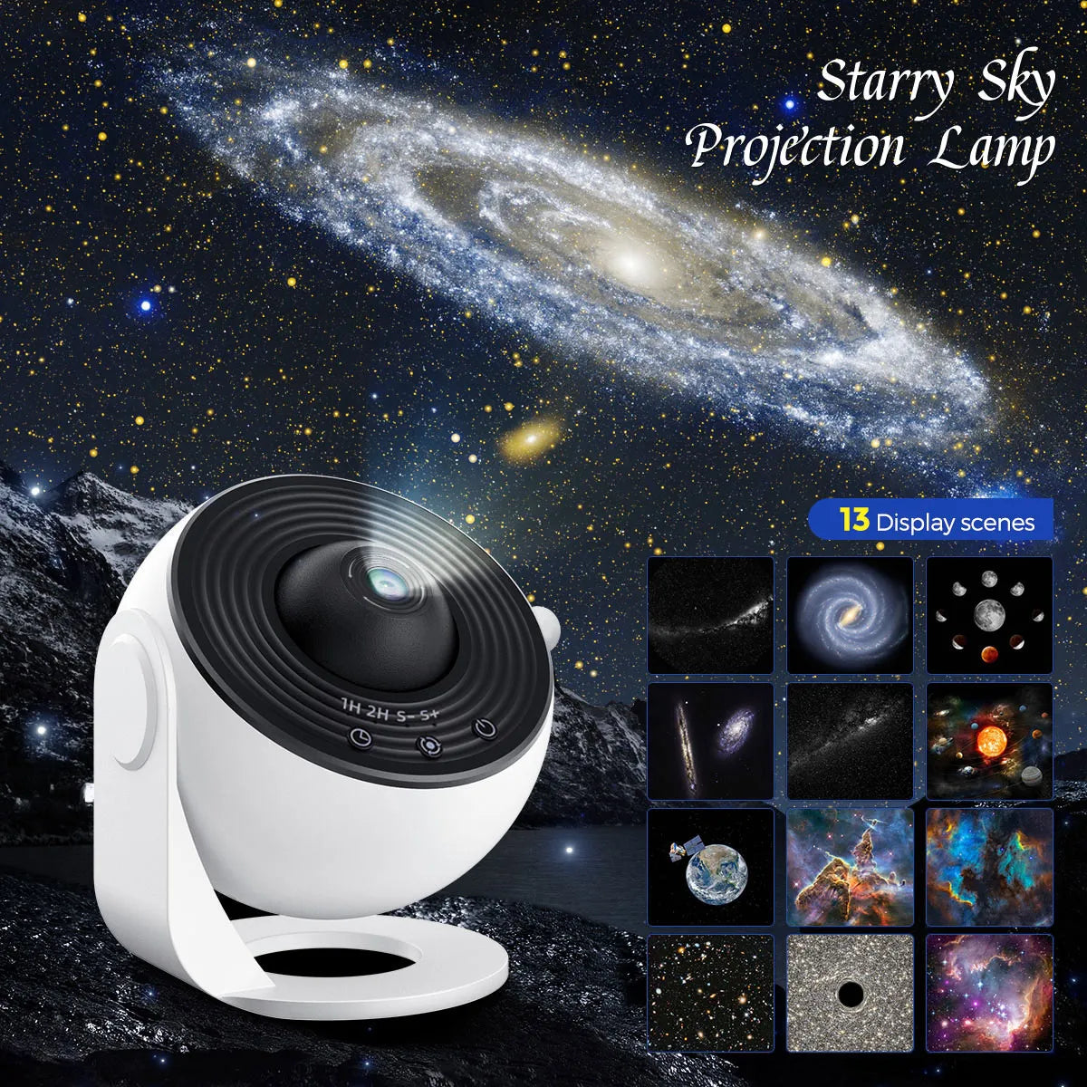 Aiopp 13 In 1 Star Projector Galaxy Night Light Bedroom