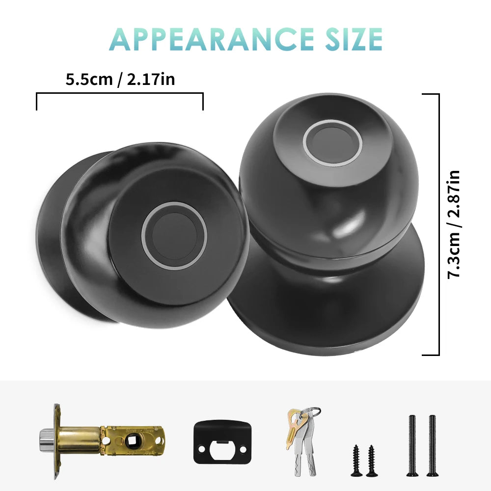 YFK Tuya Smart Fingerprint Door Lock With Bluetooth Keyless Entry