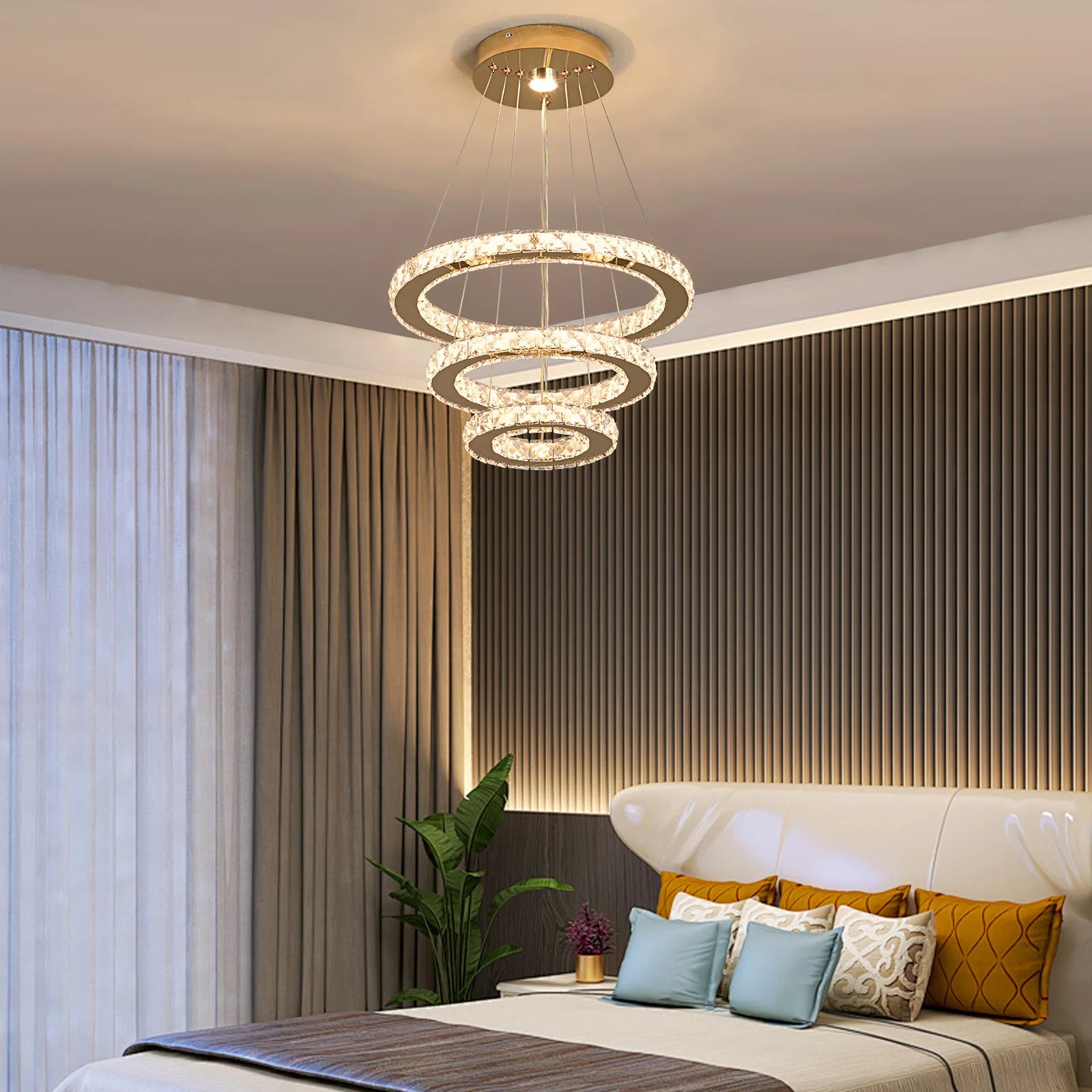 Vinilky Crystal Pendant Ceiling Light Fixture Modern Home Decor