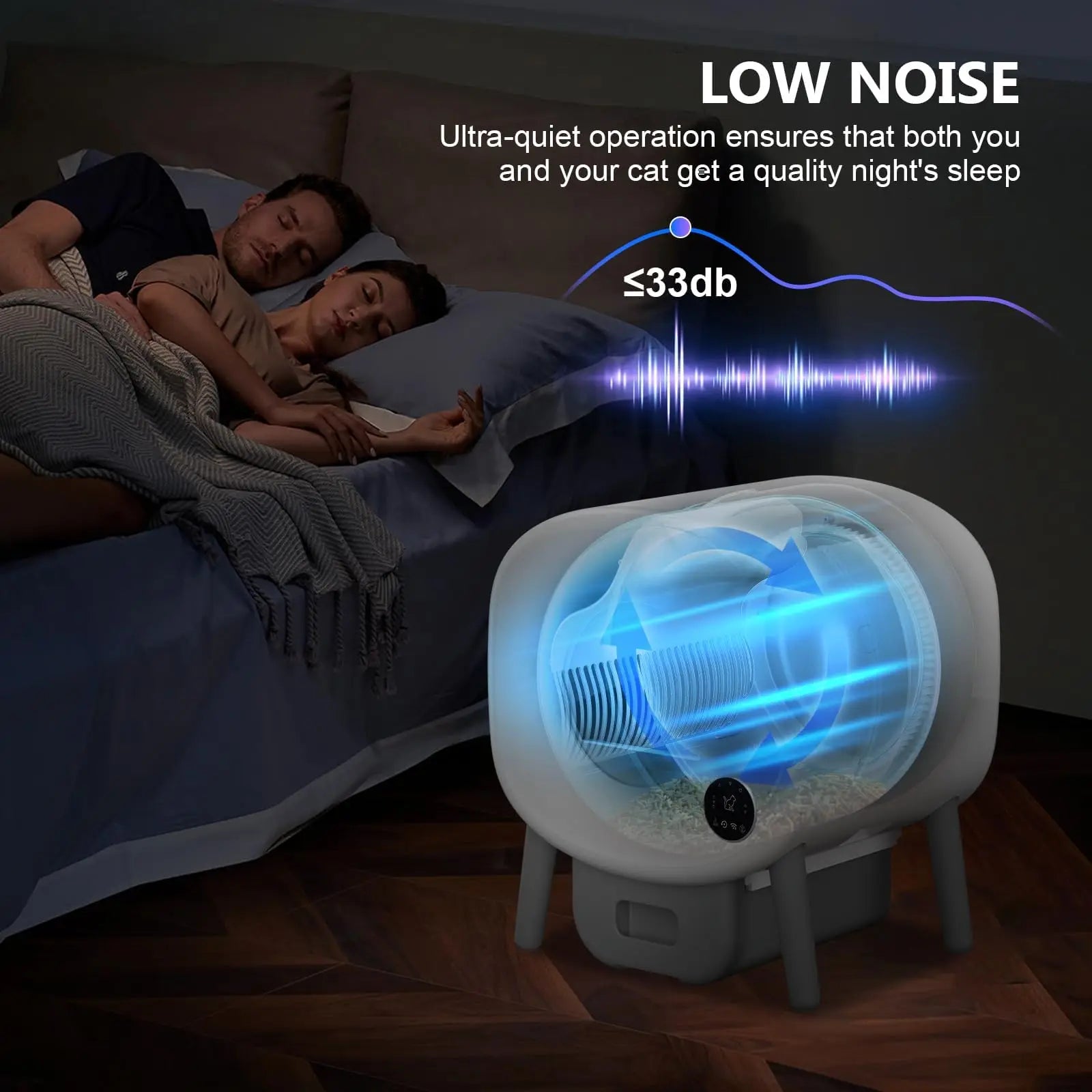 Smart Self Cleaning Cat Litter Box Automatic With App Control