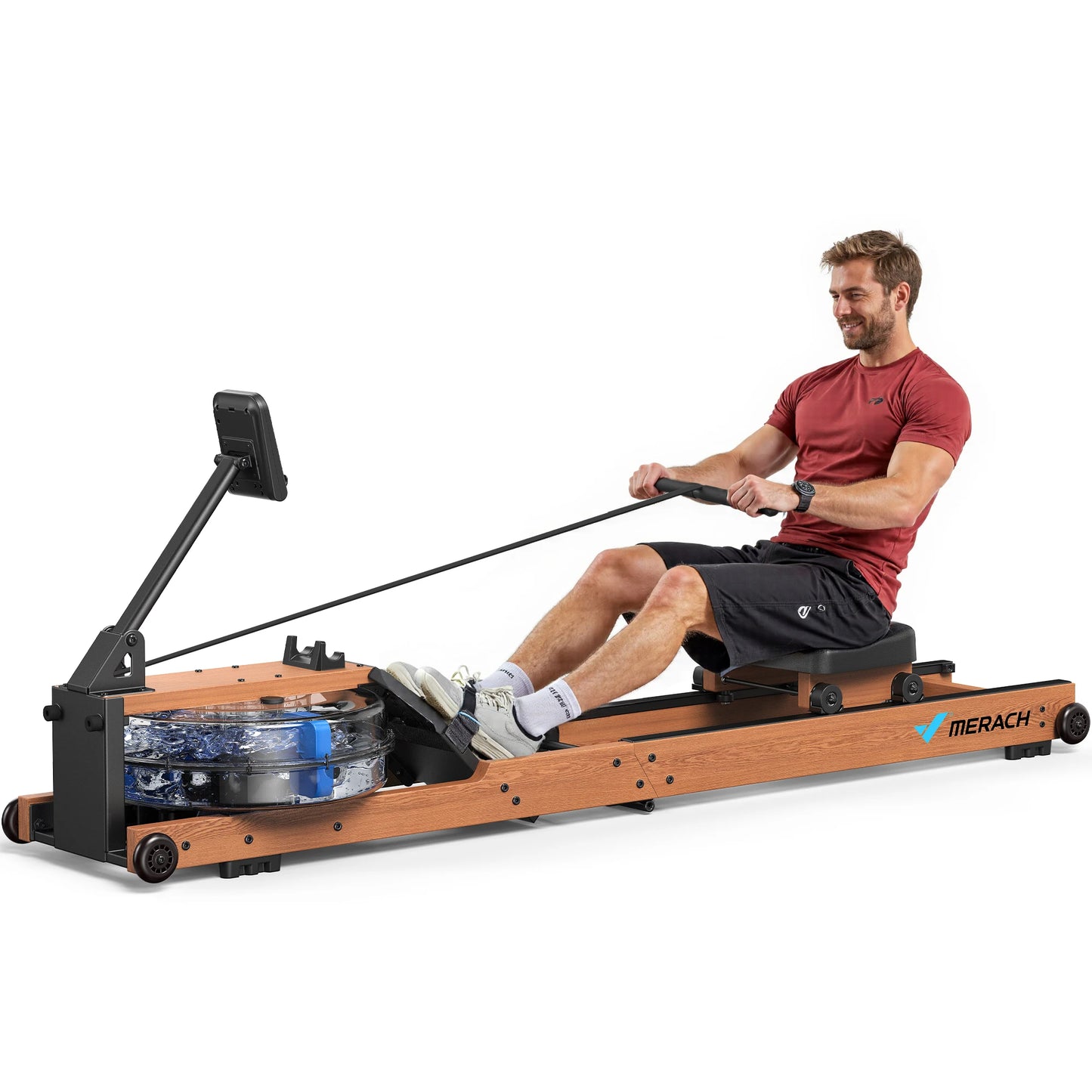 MERACH Water Rowing Machine For Home Foldable With 400 Pound Capacity
