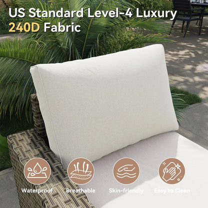 AOXUN Nordivale 9 Piece Outdoor Patio Furniture Set Cushions