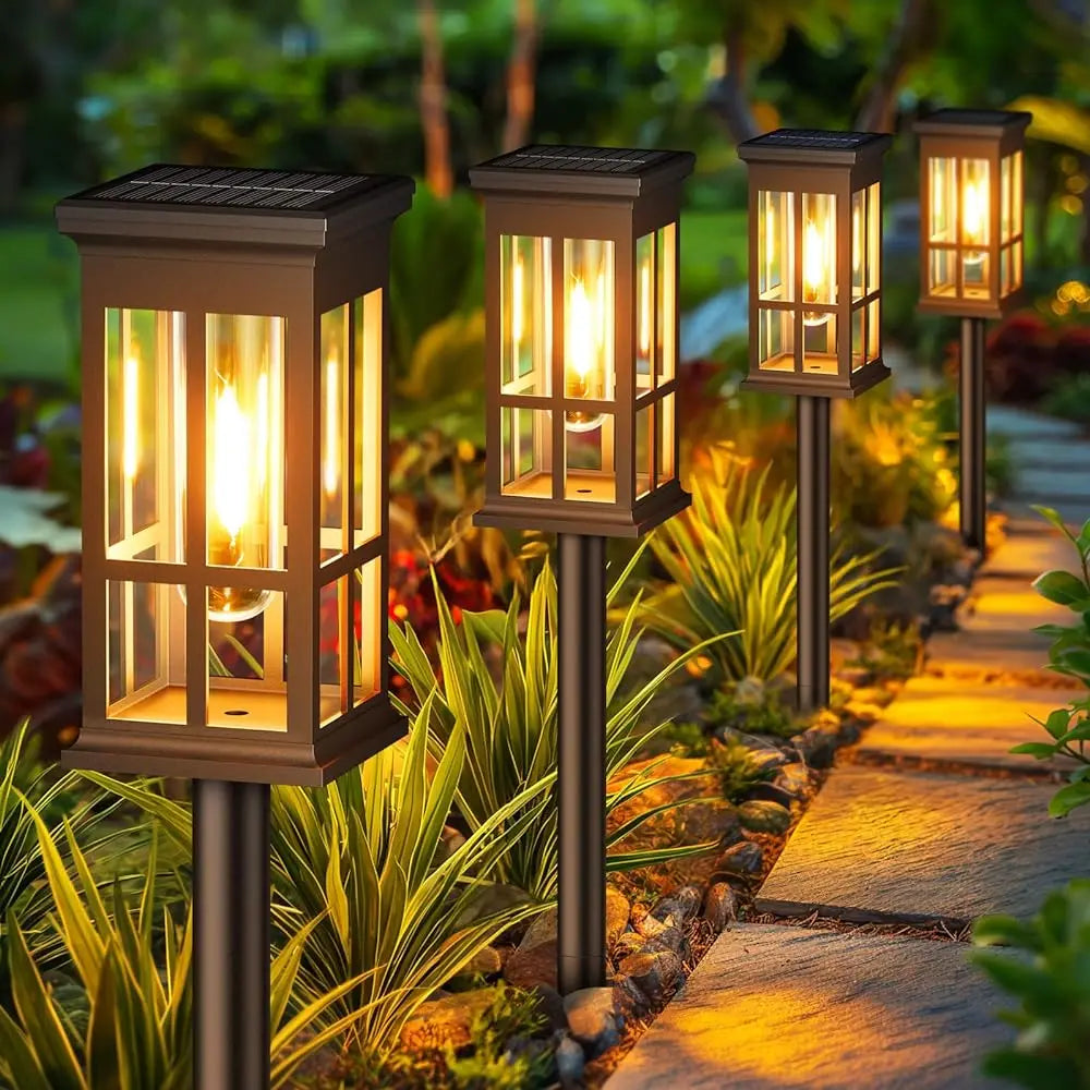 Solar LED Path Lights Waterproof For Outdoor Garden Walkways