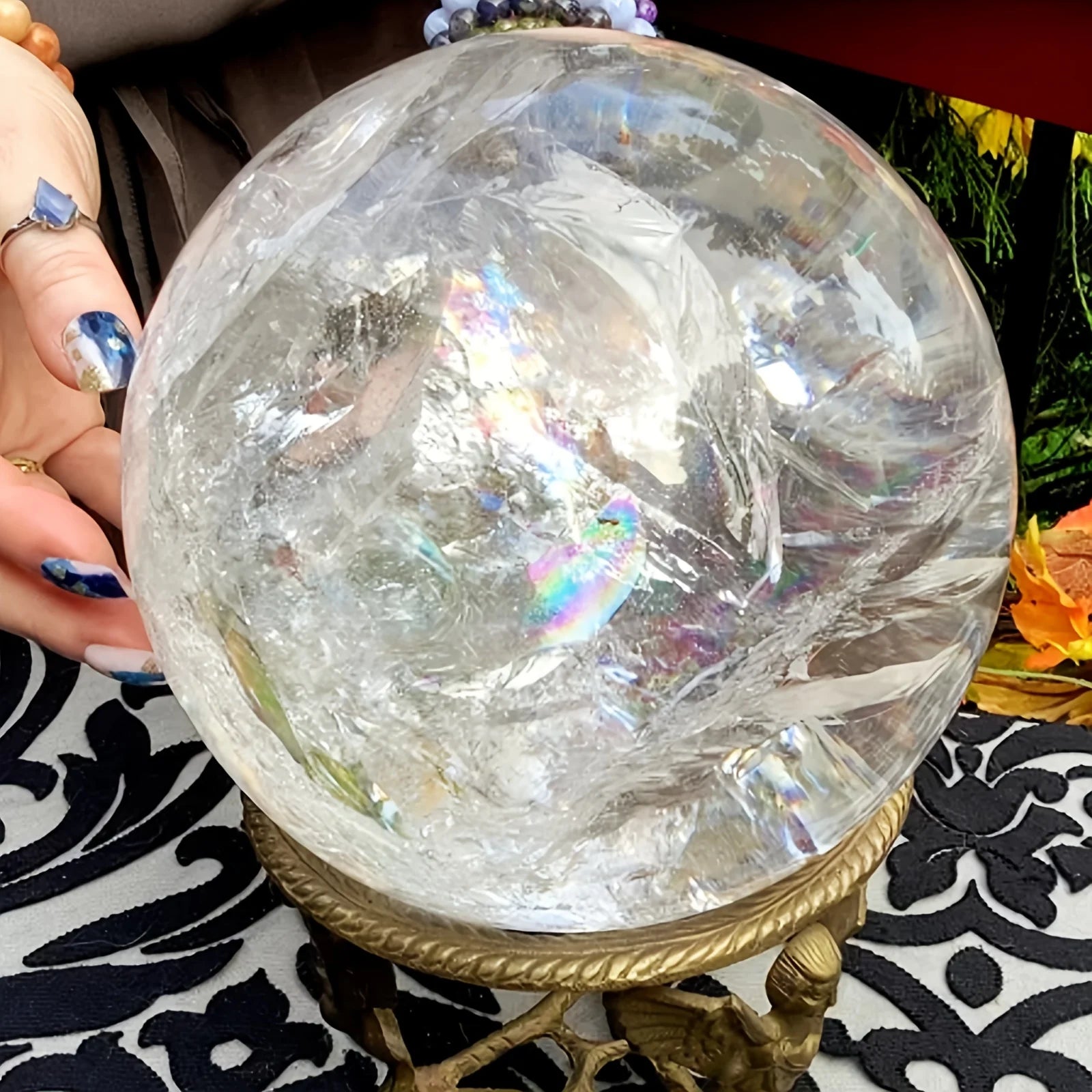 CrystalHola Quartz Crystal Sphere Elegant Home Decor Gift