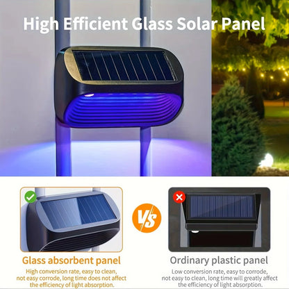 Solar Wall Lamp With RGB Modes For Outdoor Patio Deck