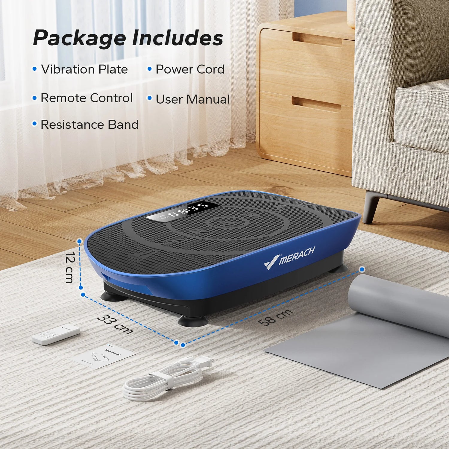 MERACH Vibration Plate CV30 Exercise Machine For Whole Body Workout