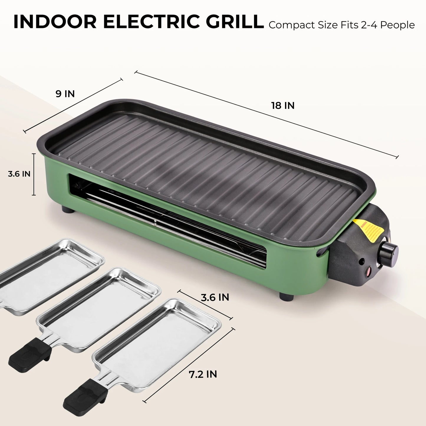 Sumetas Smokeless Electric Grill With Grill Rack And Cheese Pans