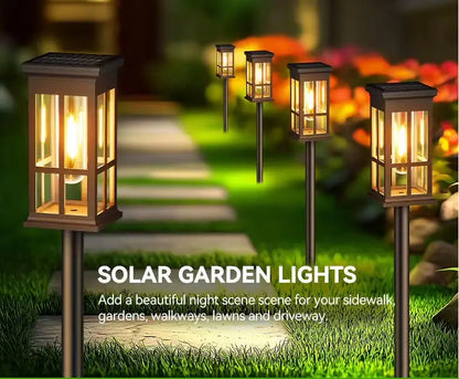 Solar LED Path Lights Waterproof For Outdoor Garden Walkways