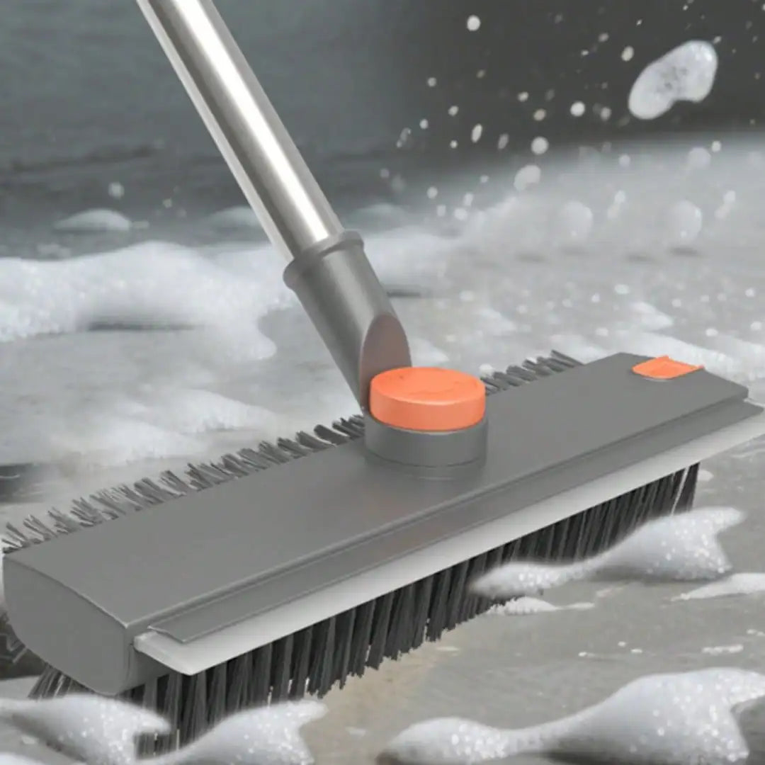 Professional Floor Scrub Brush With Squeegee For Deep Cleaning