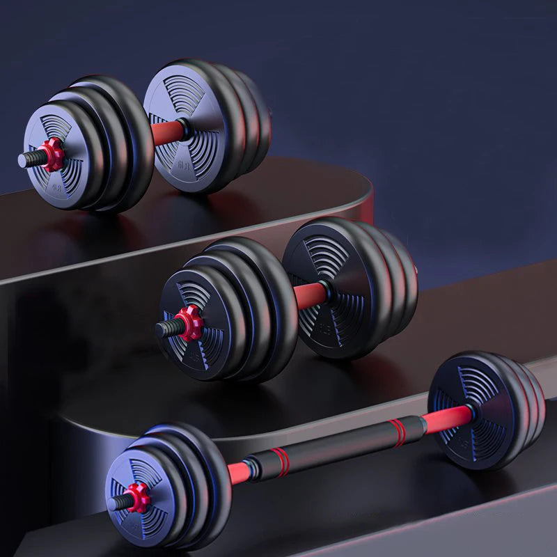 Adjustable Dumbbell Barbell Set With Anti Slip Grip For Home Gym