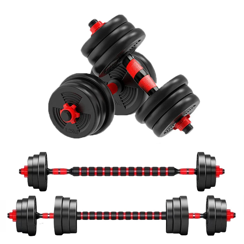 Adjustable Dumbbell Barbell Set With Anti Slip Grip For Home Gym