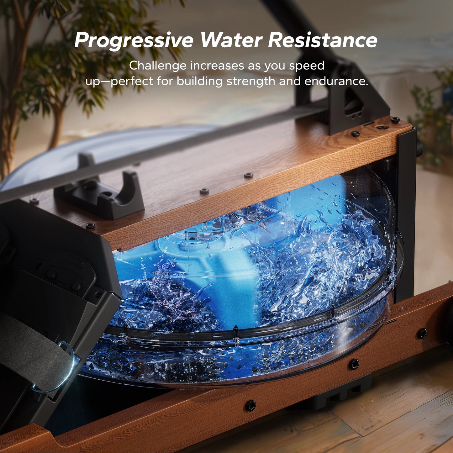 MERACH Water Rowing Machine For Home Foldable With 400 Pound Capacity