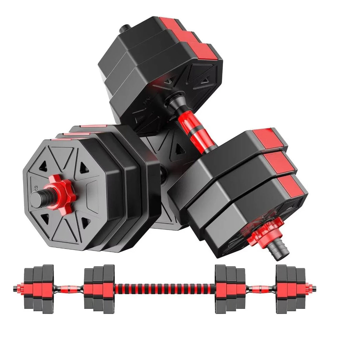 Adjustable Dumbbell To Barbell Fitness Set 3 In 1 Gym