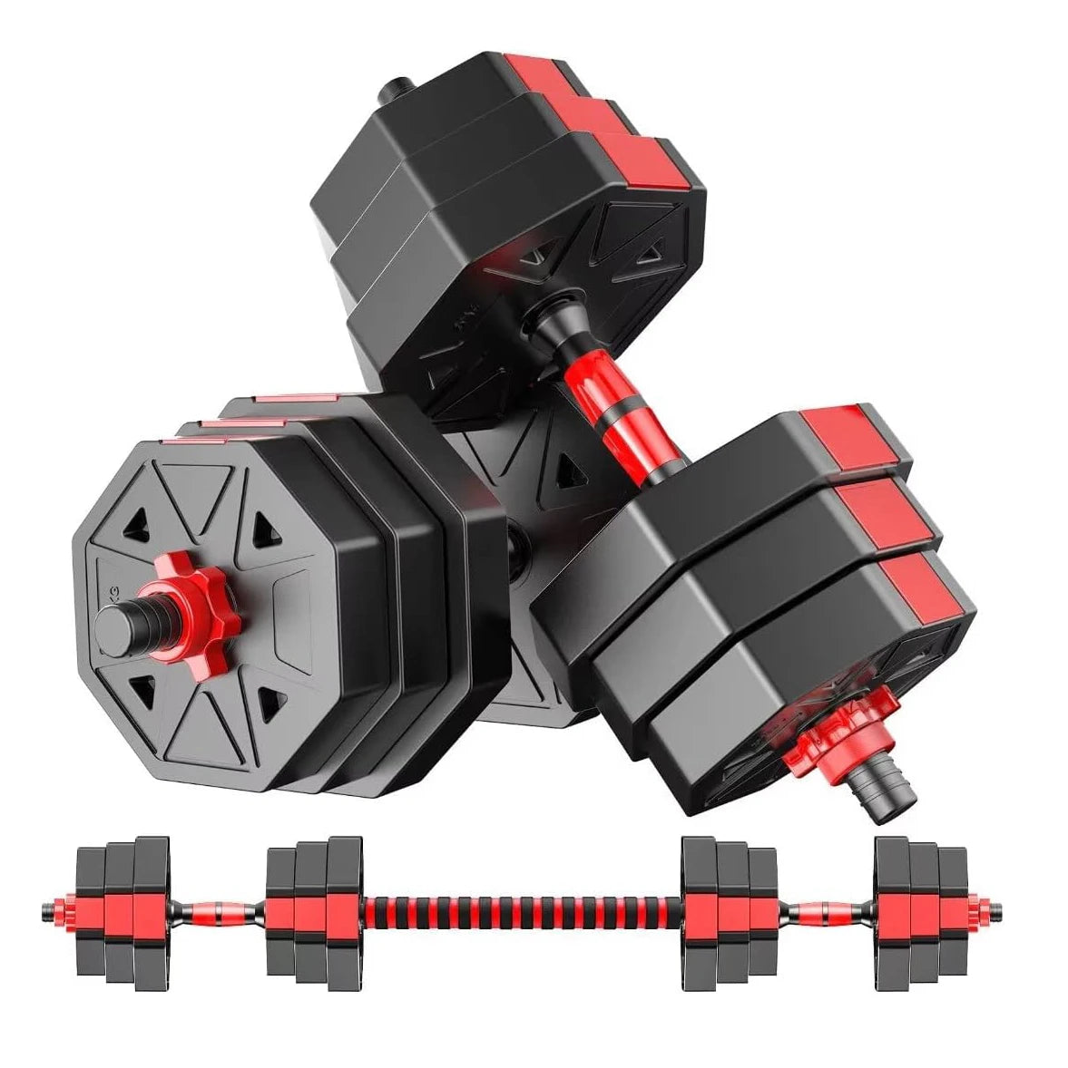 Adjustable Dumbbell To Barbell Fitness Set 3 In 1 Gym