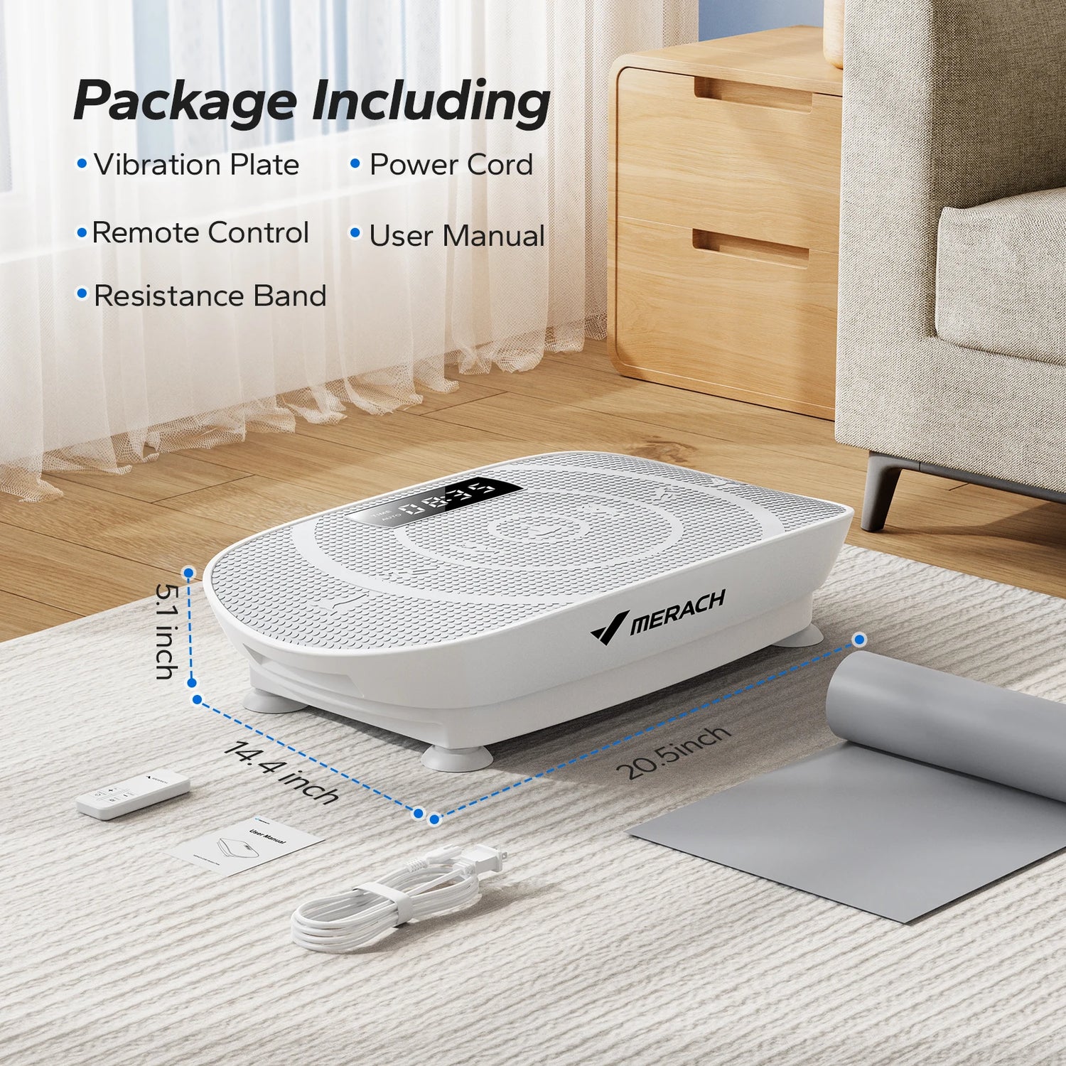 MERACH Vibration Plate CV30 Exercise Machine For Whole Body Workout